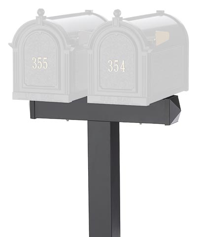 Whitehall Dual Mailboxes Post, Black