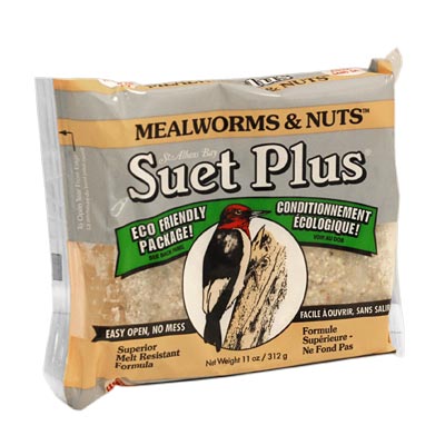 Wildlife Sciences Mealworms & Nuts Suet Cakes, 11 oz., 12 Pk